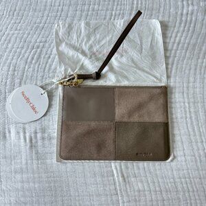 👜 See By Chloé Leather Pouch – Taupe Patchwork – NWT 👜